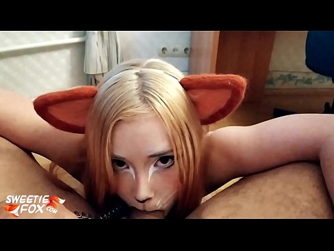 ❤️ Kitsune inomedza mboro uye nekukandira mumuromo make ️❌  ❤